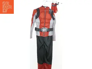 Power Rangers kostume med hjelm og handsker fra Power Rangers (str. 128)