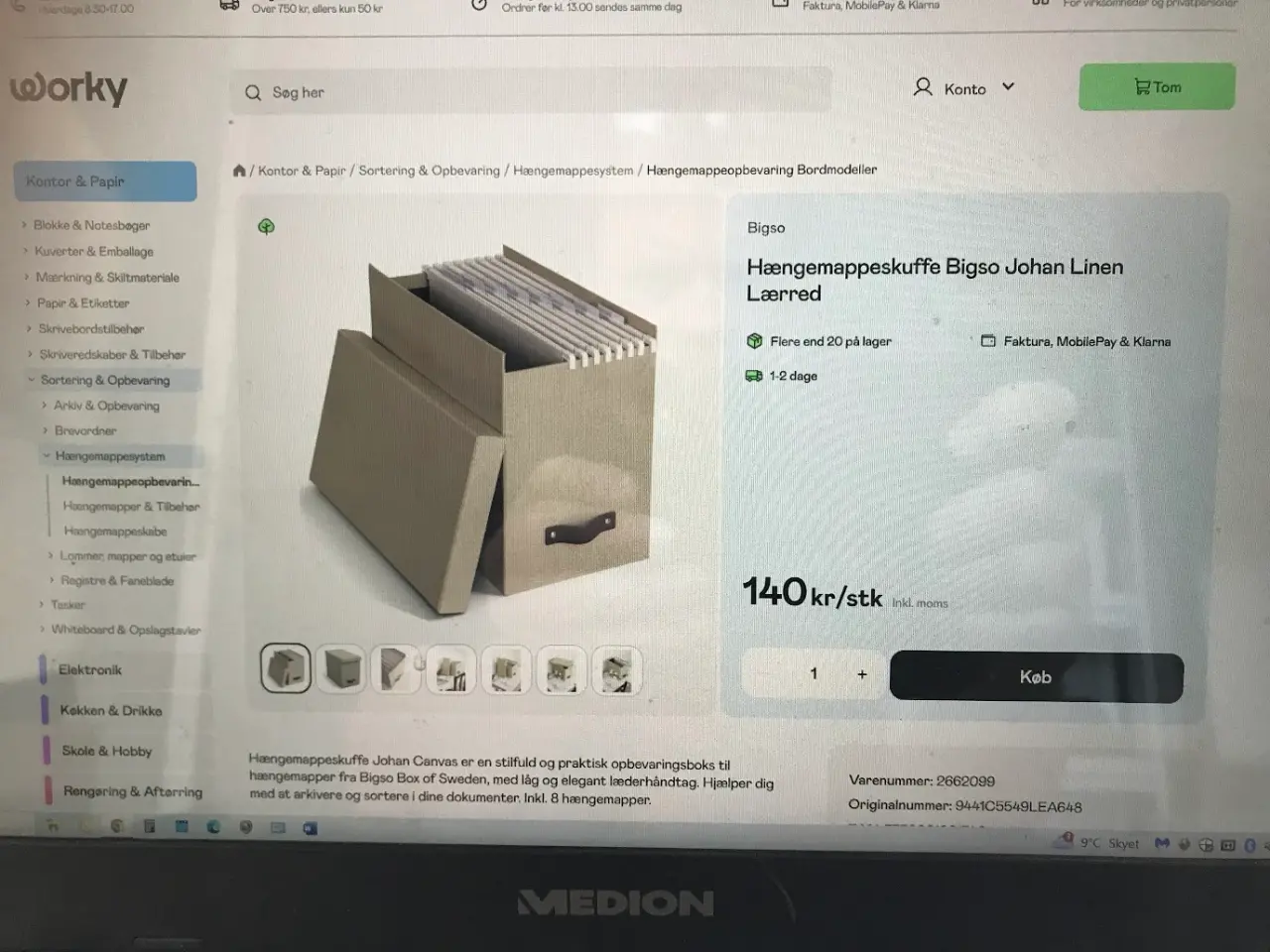 Billede 1 - dokomentbox Bigso 2 stk