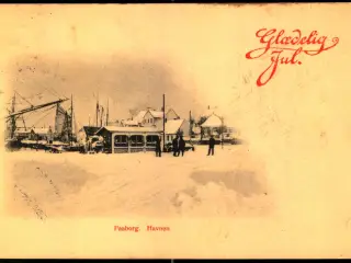 Faaborg Havnen - Glædelig Jul - David J. Bager 41368 - Brugt