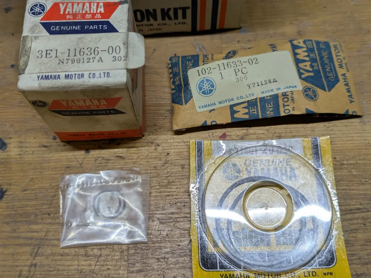 Billede 2 - Originalt stempelsæt, Yamaha FS1, 40.50 mm