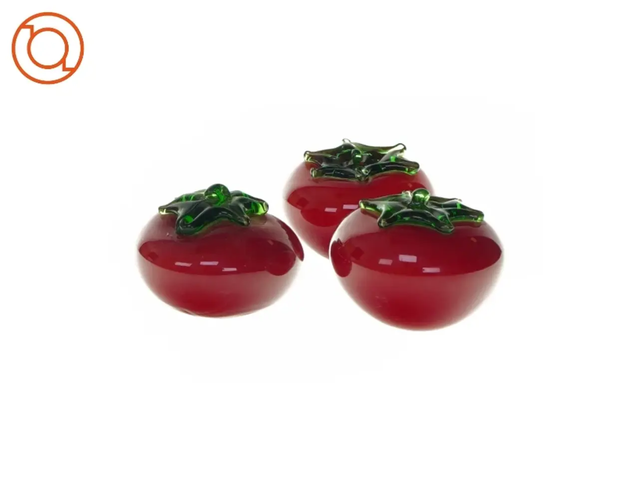 Billede 1 - Tomatfigur i glas (3 stk) (str. HØ: 6x8 cm)