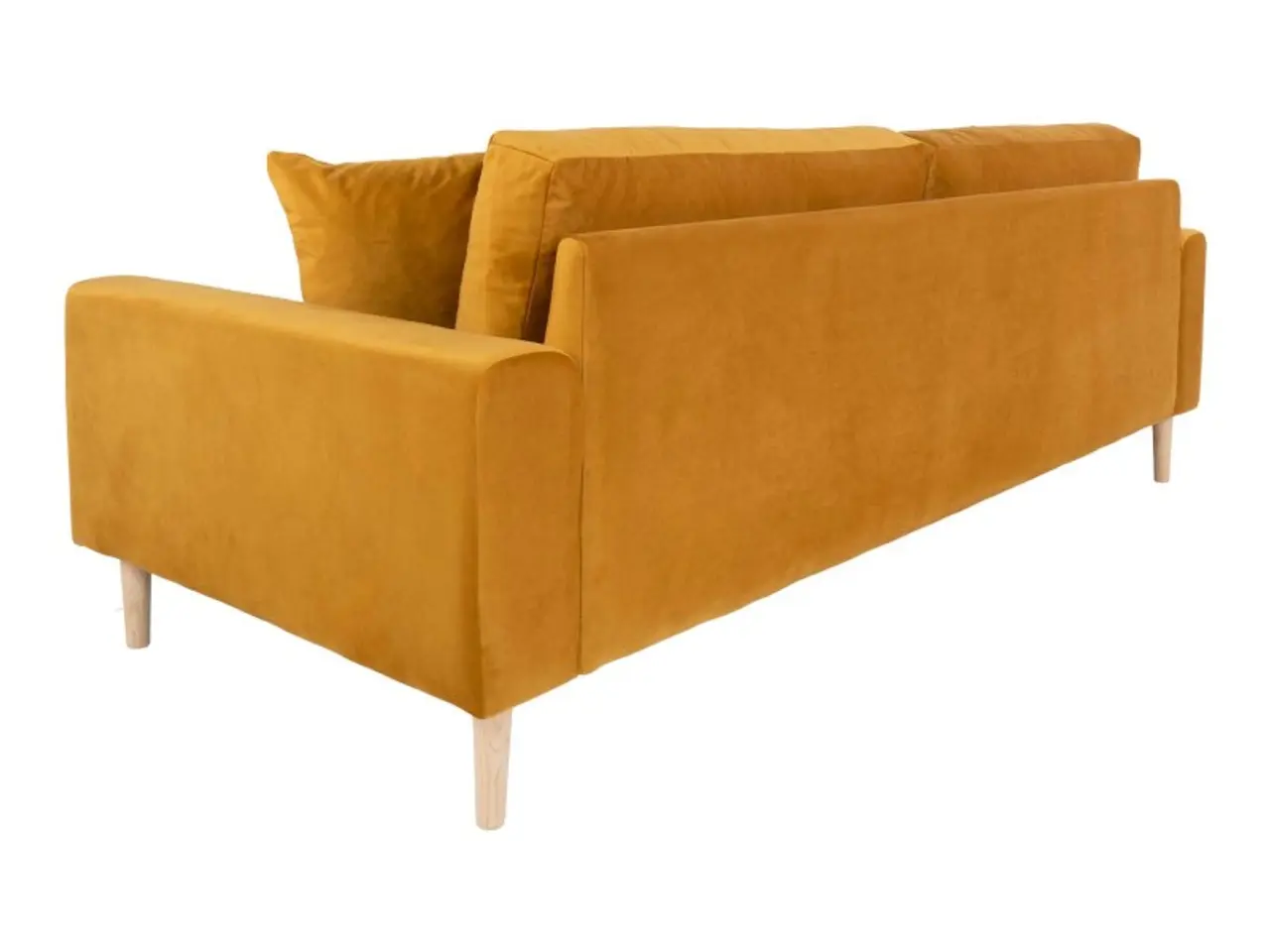 Billede 3 - Lido 3 Personers Sofa - Sofa i sennepsgult velour