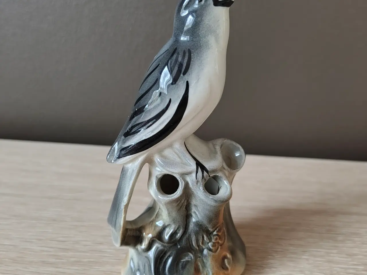 Billede 3 - Flot porcelænsfugl med vase