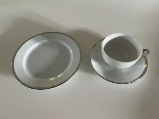 NY PRIS Pillivuit Kaffestel Bistro med sølvkant