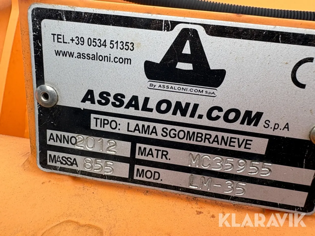 Billede 5 - Sneplov Assaloni Lama LM-35