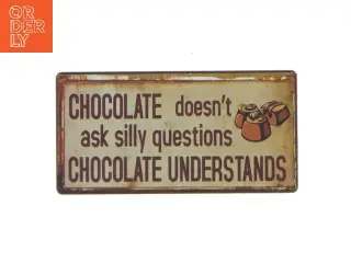 Sjov chokolade plakat fra Lafinesse (str. 10x5 cm)