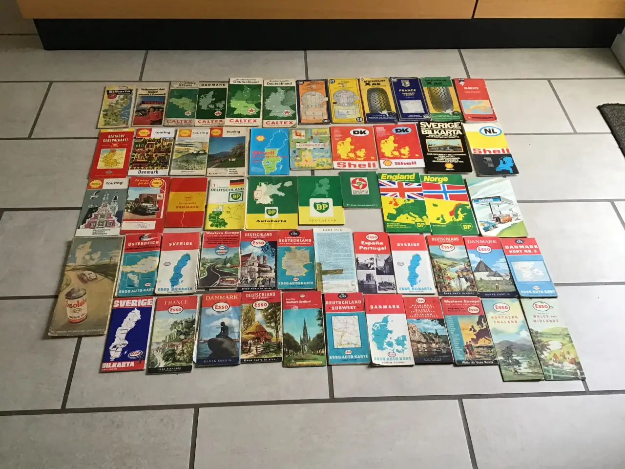 Billede 1 - Benzin landkort retro / gamle
