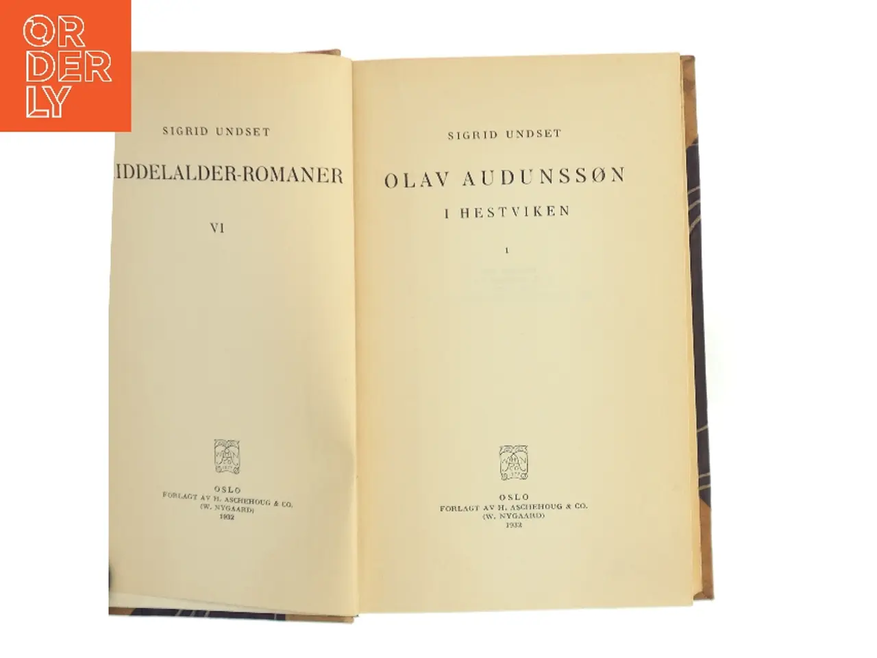 Billede 1 - Olav Audunssøn i Hestviken 1 af Sigrid Undset (Bog)