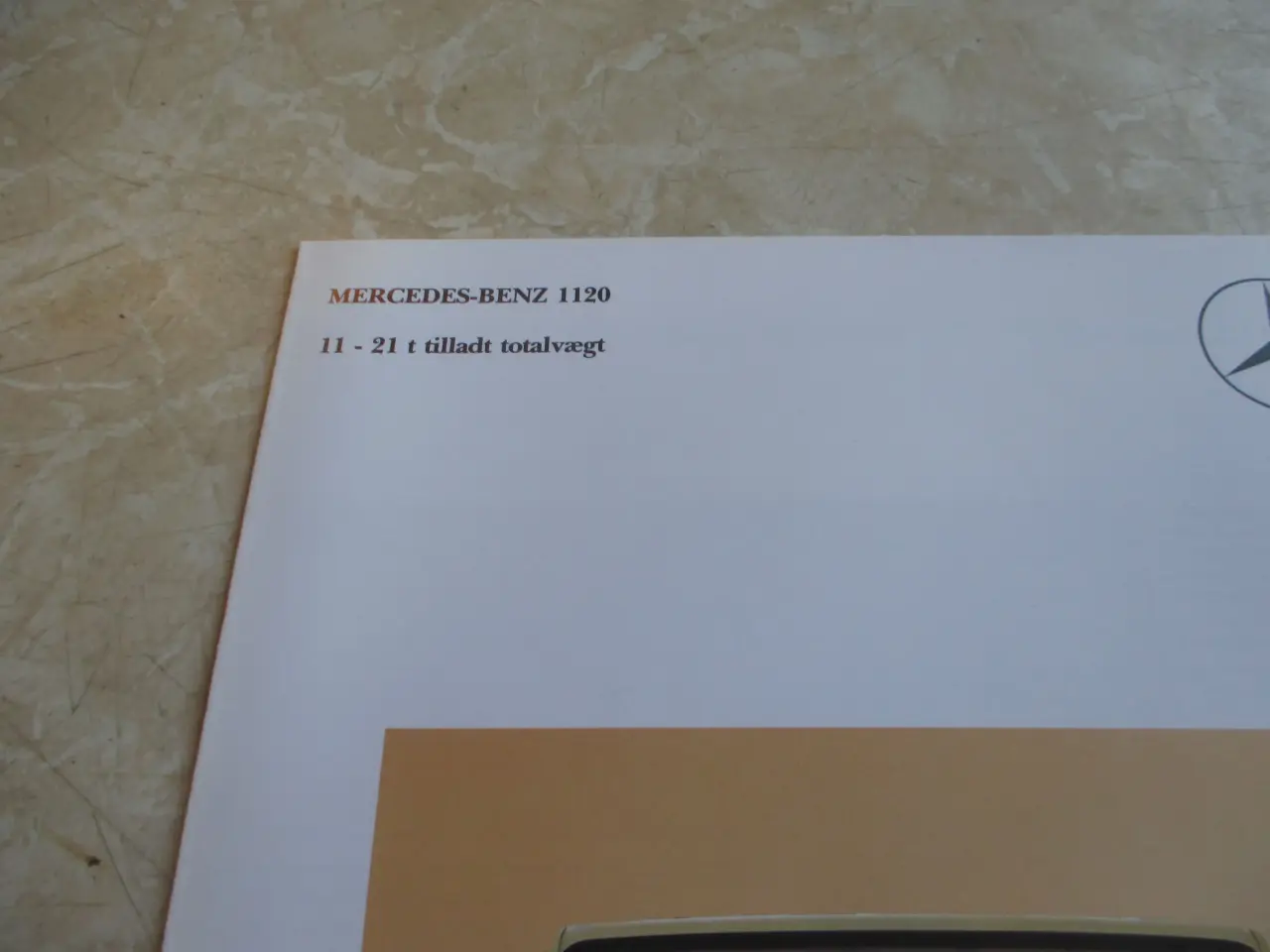 Billede 1 - Tekniske  Data  Mercedes  1120  