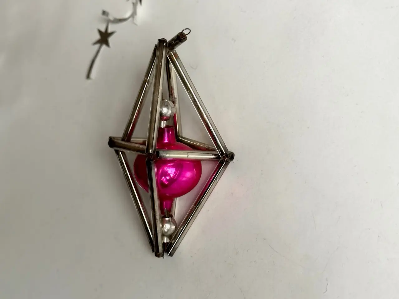 Billede 2 - Vintage gablonz, pink m sølv