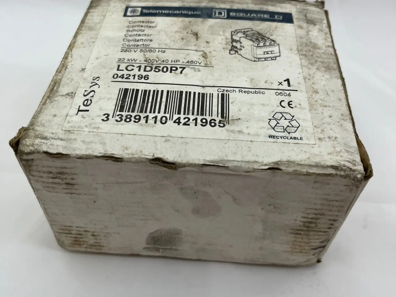 Billede 10 - Telemecanique LC1D50P7 kontaktor Square D 50A 230V
