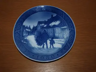 Royal Copenhagen juleplatte 1980