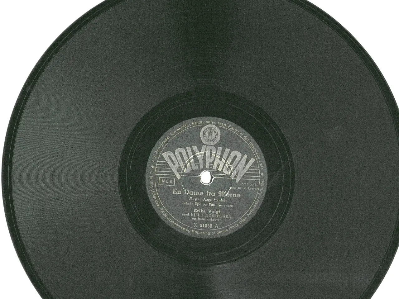 Billede 1 - 78 omdr. med erika Foigt ca. fra 1945