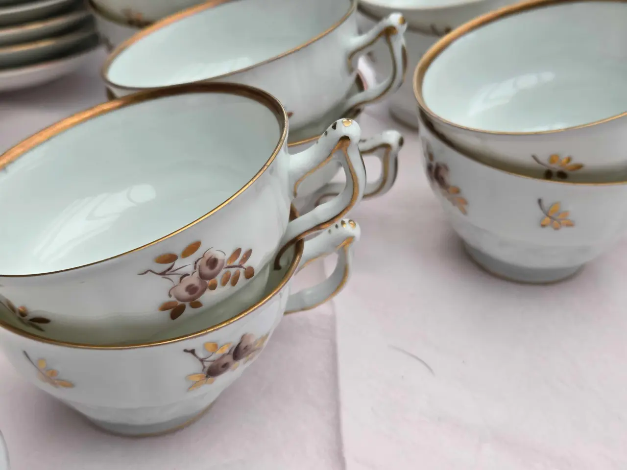 Billede 10 - Københavns porcelæns malere kaffestel Brun Rose.