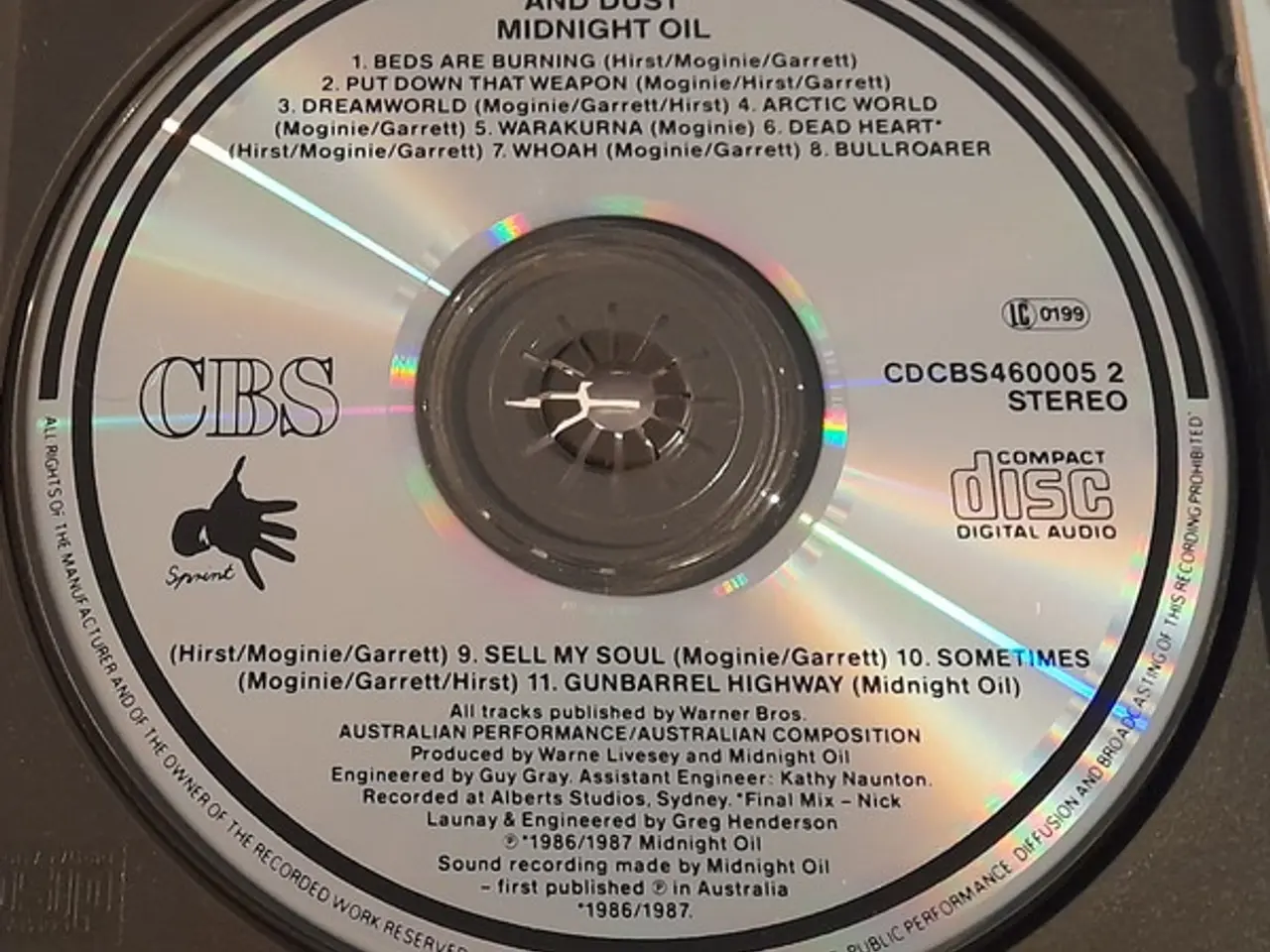 Billede 3 - Midnight Oil – Diesel And Dust – CD