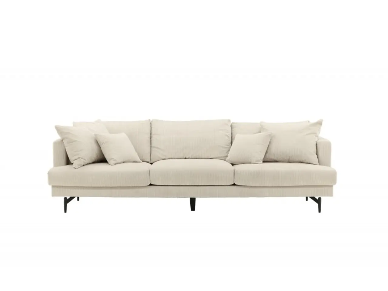 Billede 4 - Sofia 3 personers Sofa  - Beige Fløjl