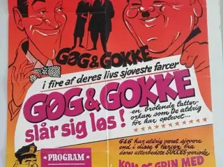 Original Filmplakat - Gøg & Gokke slår sig løs