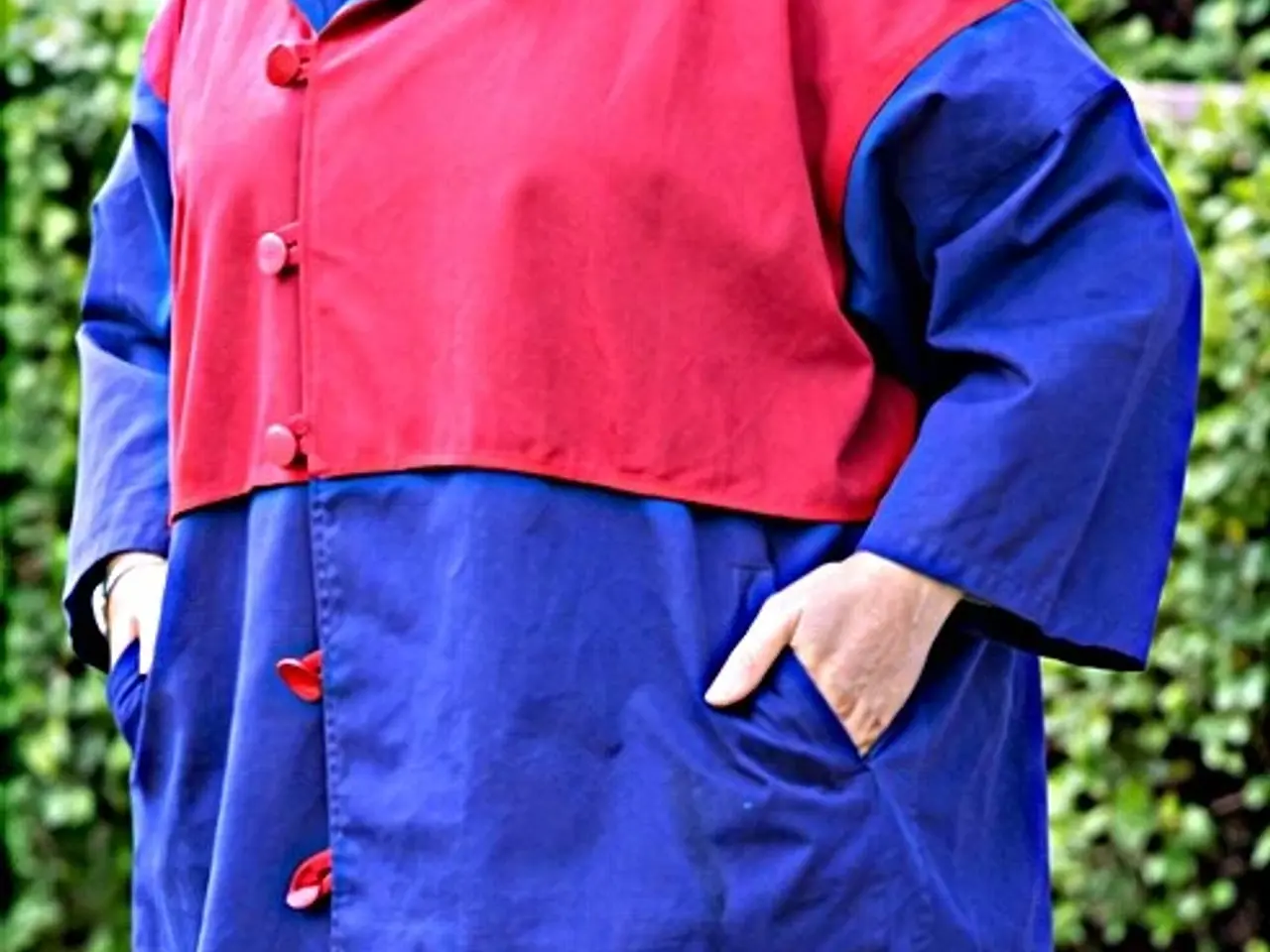 Billede 6 - Lilla og pink oversize frakke med god plads