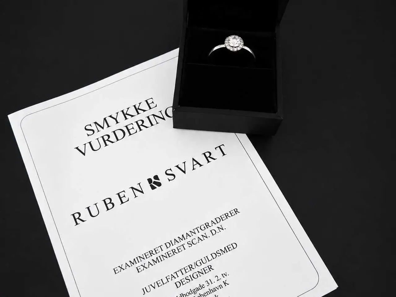 Billede 4 - Ny. Diamant Ring 0,64 carat. hvidguld.