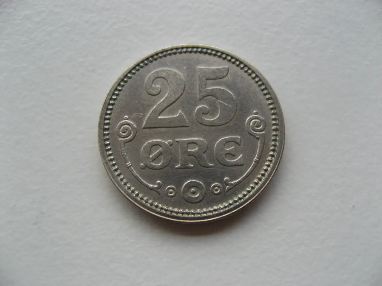 Billede 2 - Særdeles flot sølv 25 øre 1914, den svære