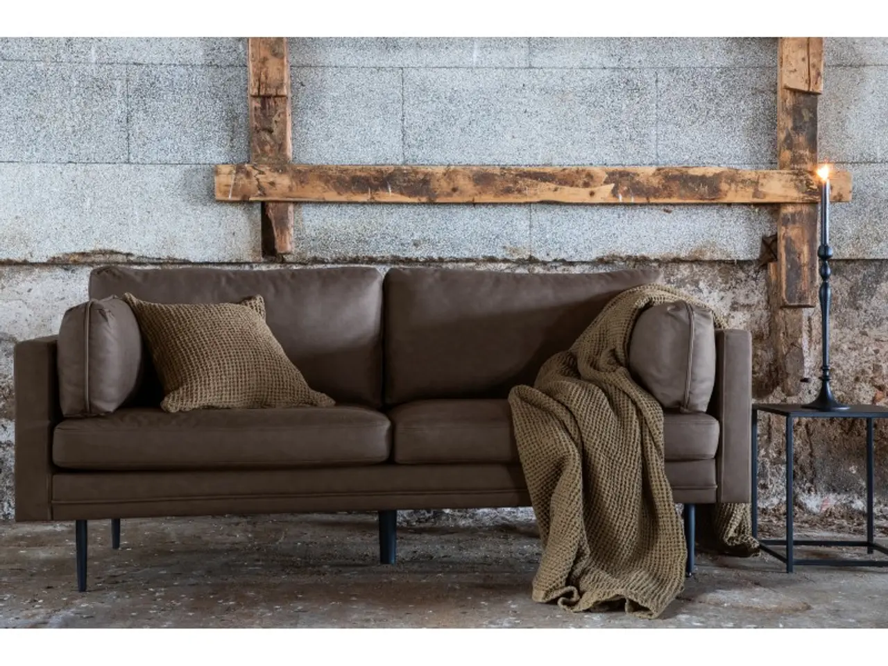 Billede 10 - Boom 3 personers Sofa - Sort og Brun