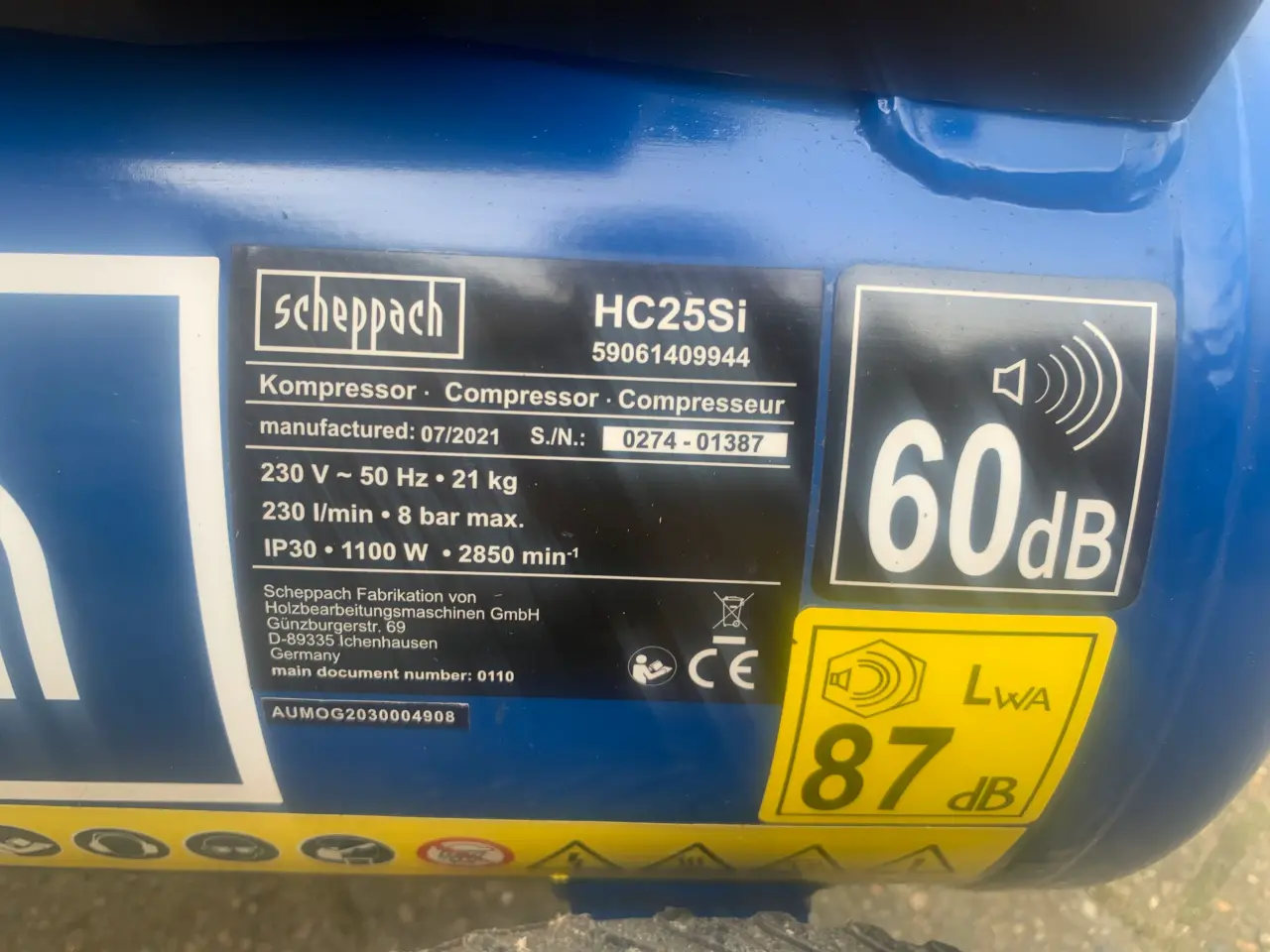 Billede 4 - Sheppard HC25Si silent kompressor 10bar