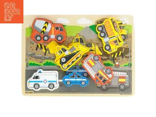 Træpuslespil med køretøjer fra Kids-Wood (str. 39x21 cm)