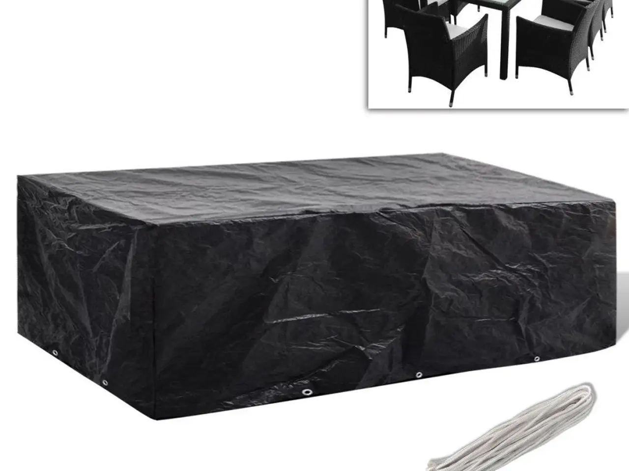 Billede 1 - Havemøbelovertræk 8 snørehuller 300x140x90 cm