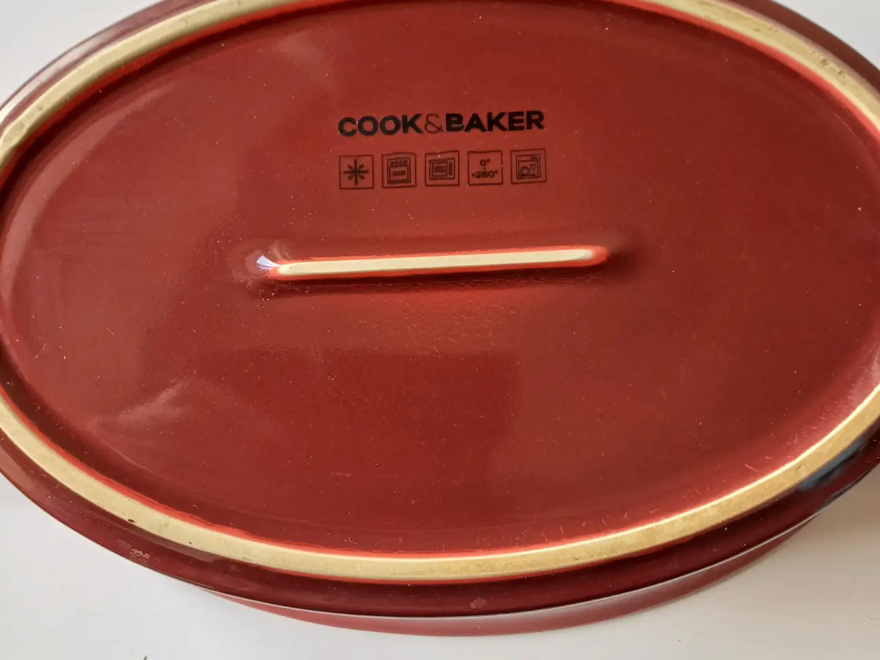 Billede 4 - Ovnfast fad / stegeso med låg - rød Cook & Baker