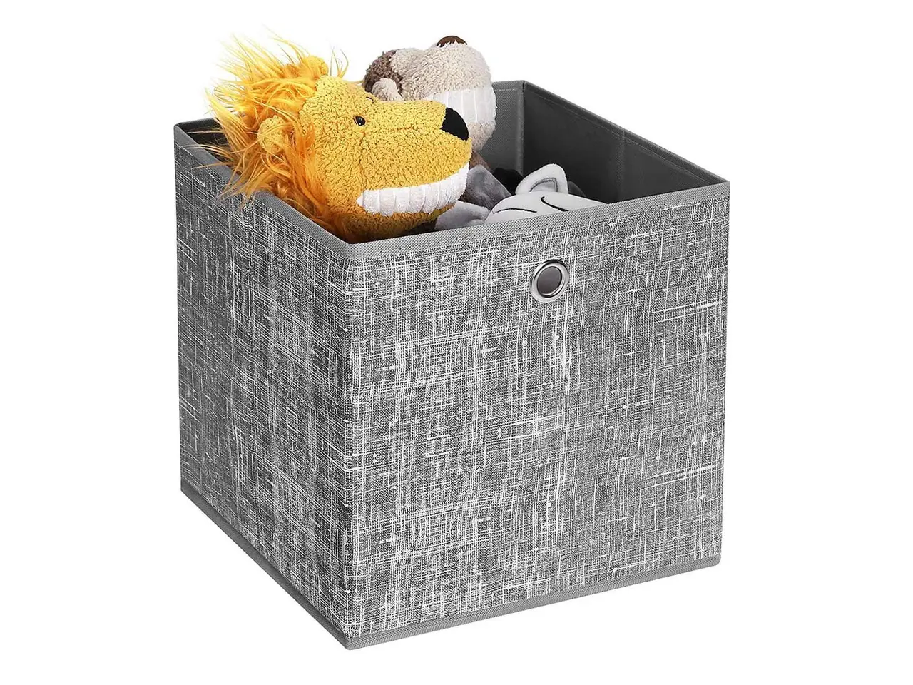 Billede 2 - Opbevaringskasser 6 stk. foldbare 30 x 30 x 30 cm - meleret grå
