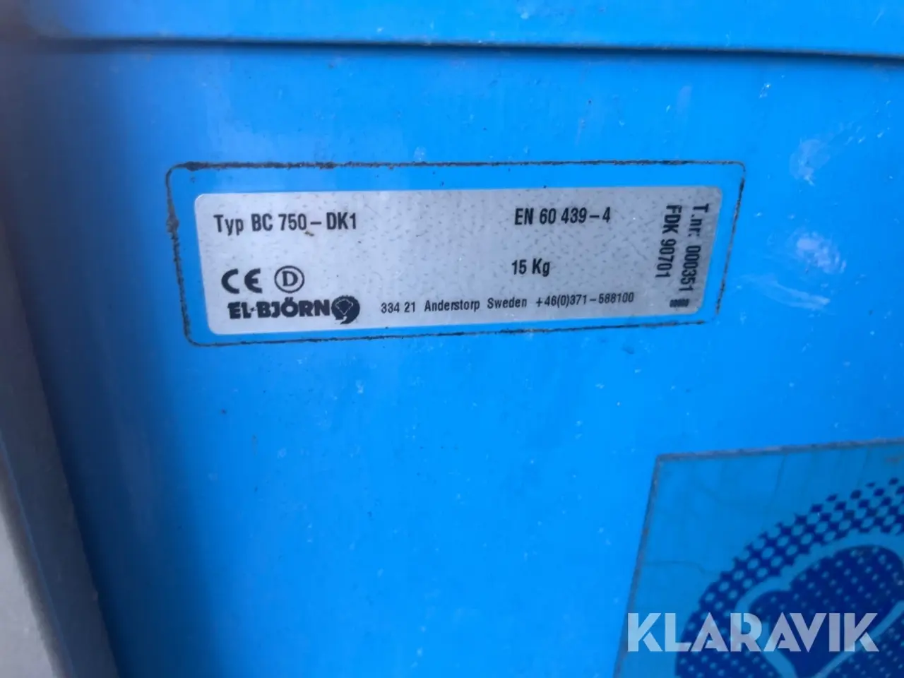 Billede 5 - Byggestrøm tavle El-Bjørn BC 750 1 styk
