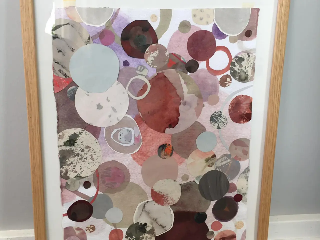 Billede 1 - akvarel & collage af Lise Uhrenholt - sign. og dat