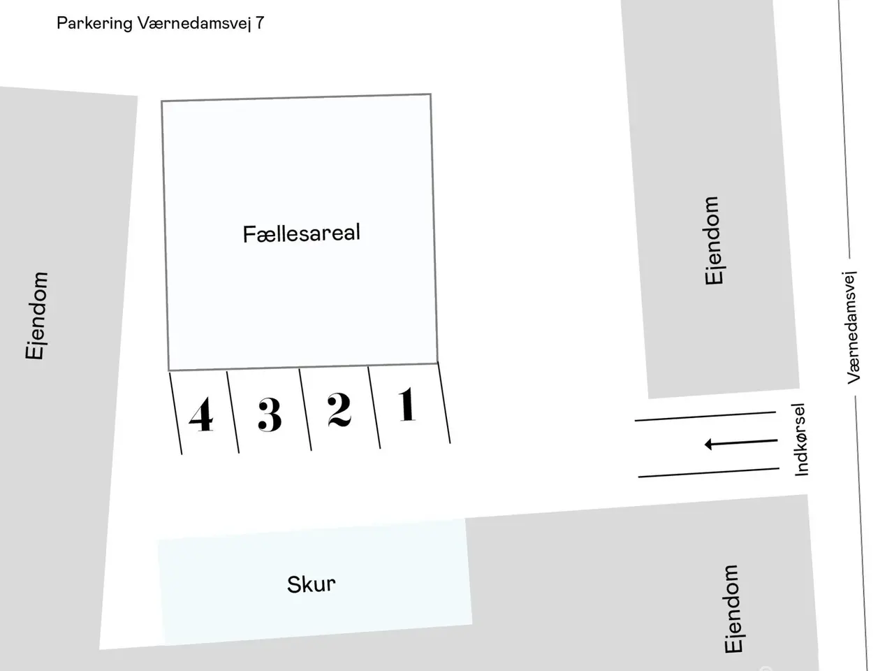 Billede 14 - P-plads 4 på Værnedamsvej – gård med portadgang