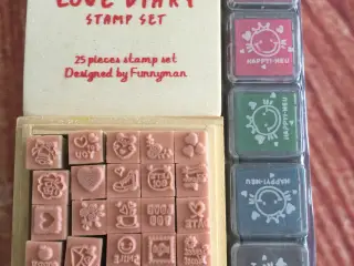 Stamping sæt inkl. 5 farver.