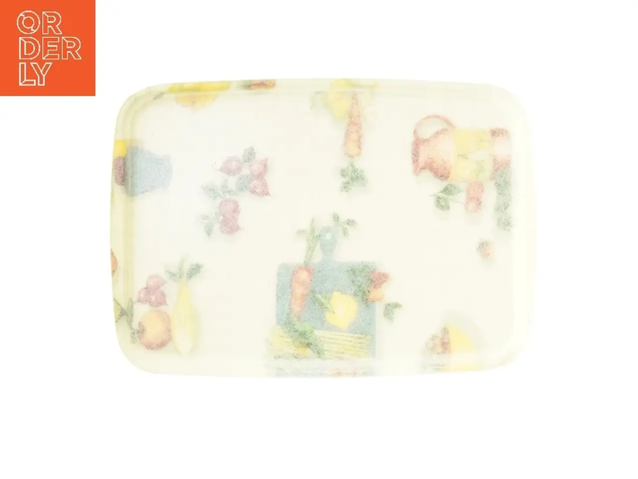 Billede 3 - Vintage Serveringsbakke med køkkenmotiver (str. 41x29 cm)