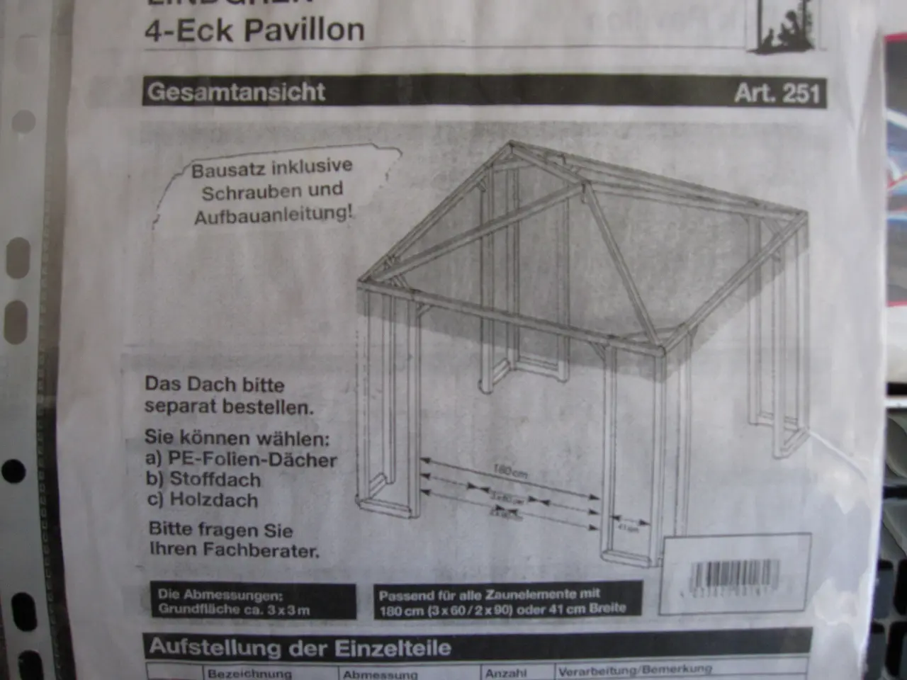 Billede 1 - Pavillon 3x3 m .