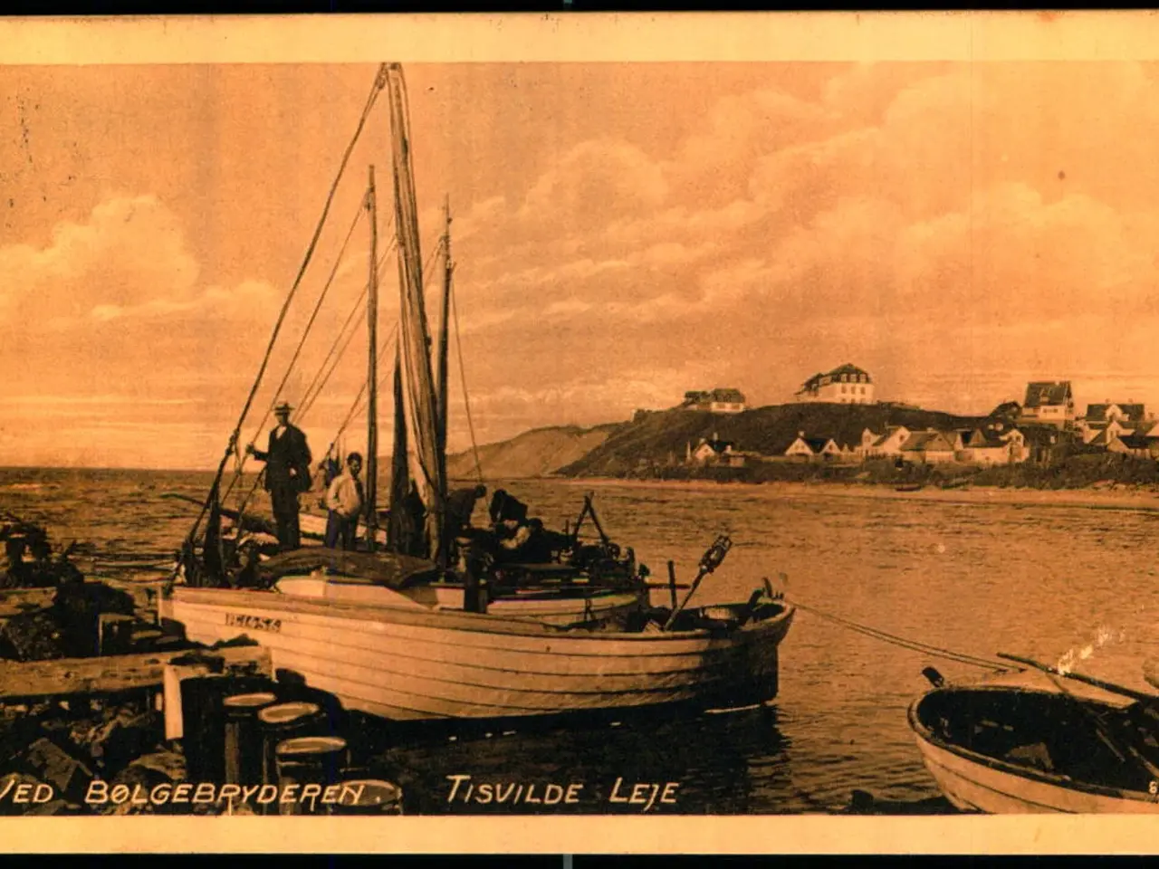 Billede 1 - Ved Bølgebryderen - Tisvilde Leje - A. Jensens Bogh. 837 - Ubrugt