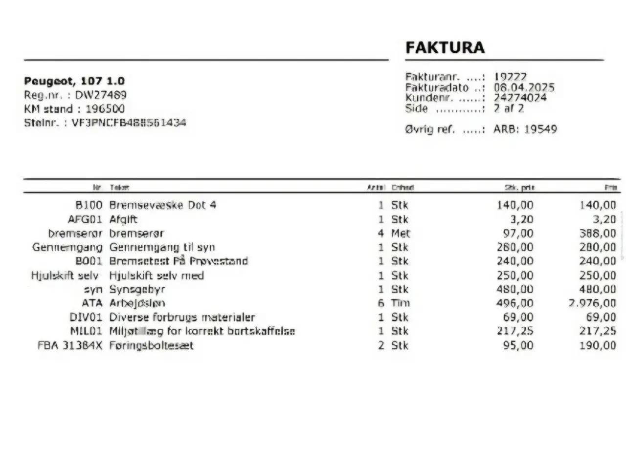 Billede 15 - Nysynet Peugeot 107.