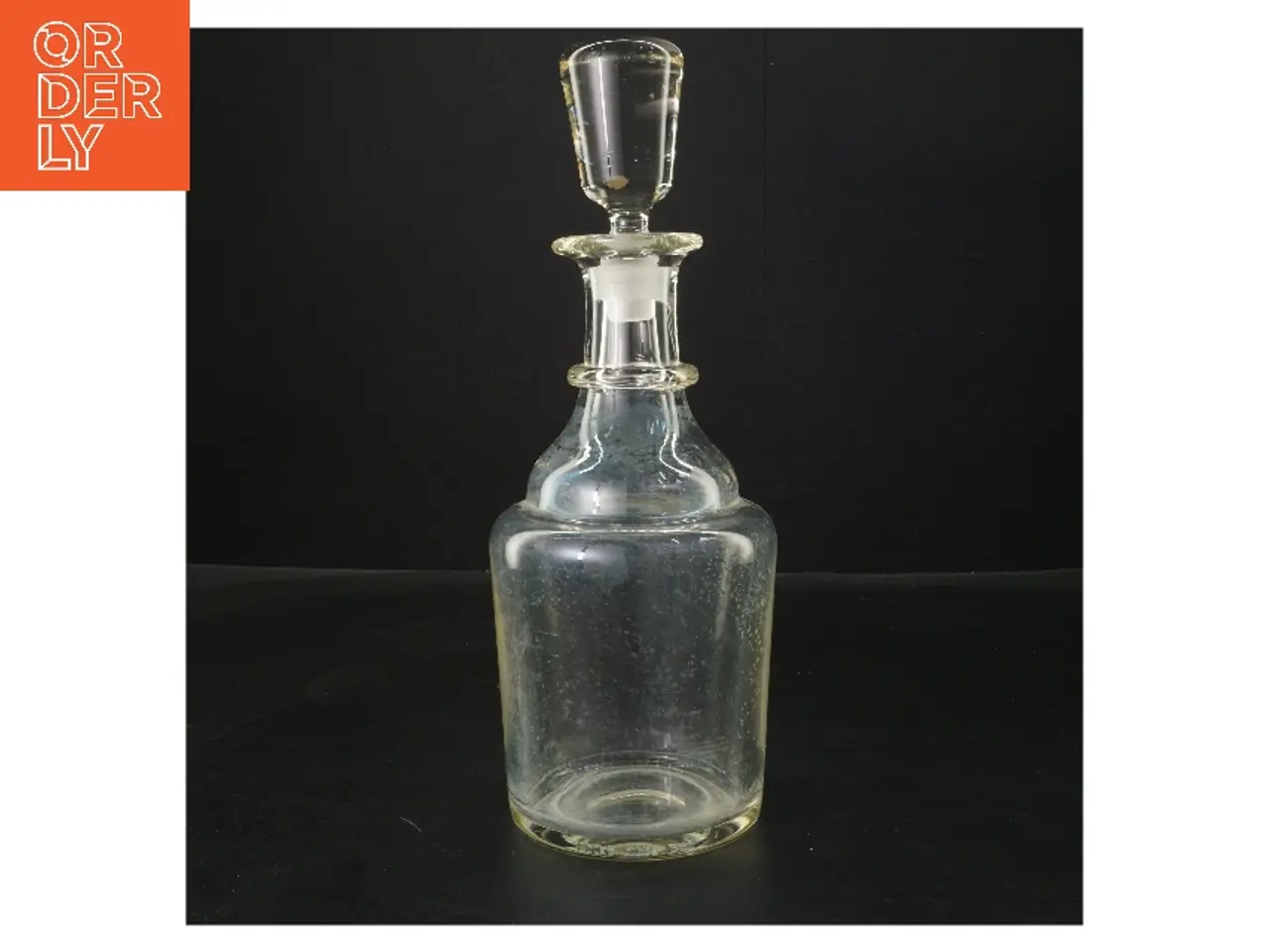 Billede 1 - Karaffel i klart glas med prop 28 cm (str. 28 cm)