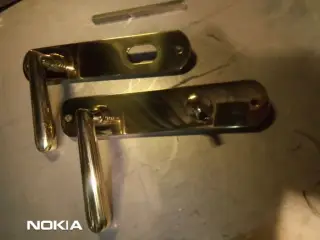 Ny messing Dørhåndtag m/langskilte
