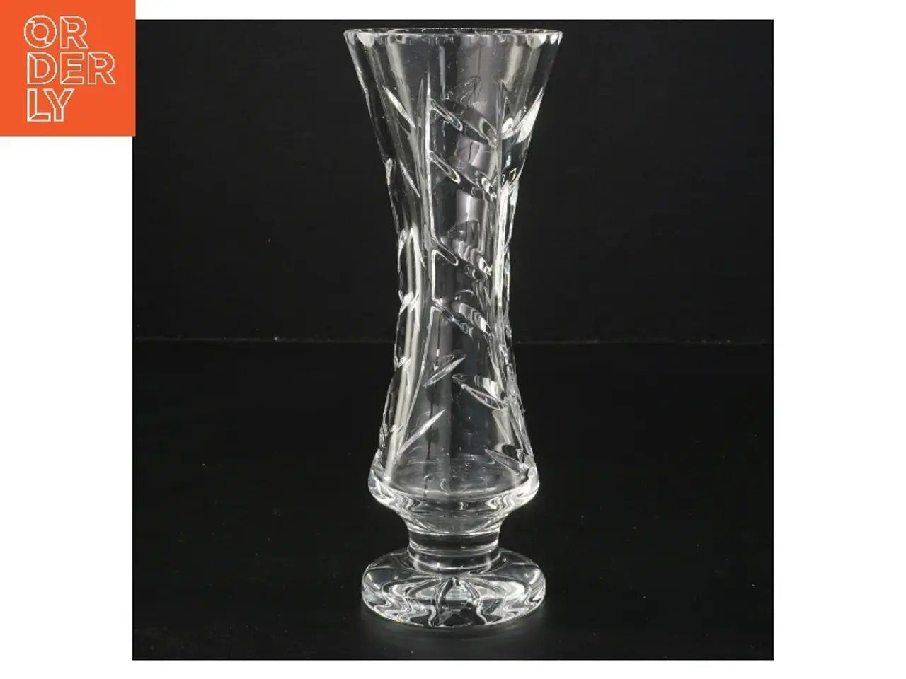 Billede 1 - Glasvase med mønster (str. 18 cm)