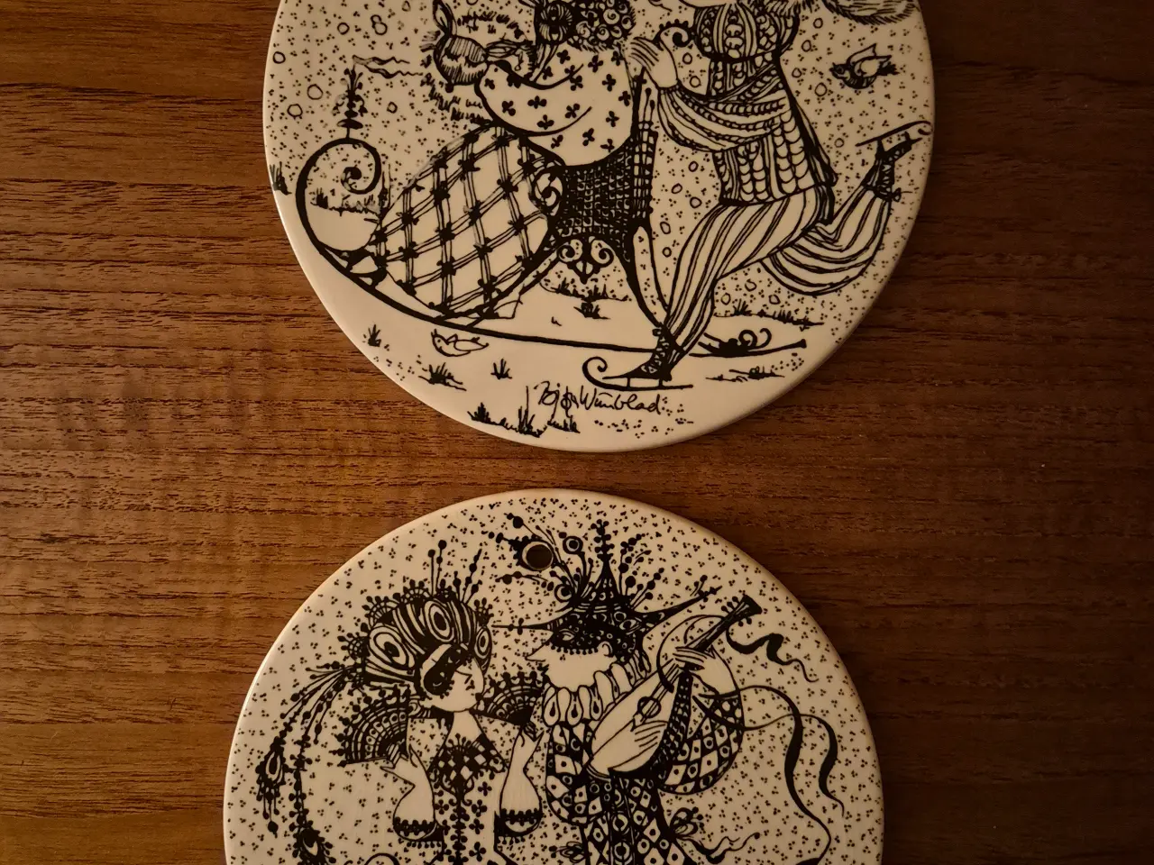 Billede 1 - 2 stk. Bjørn Wiinblad platter