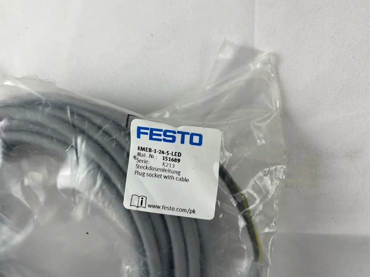 Billede 4 - Festo KMEB-1-24-5-LED magnetventil stik Socket 24V