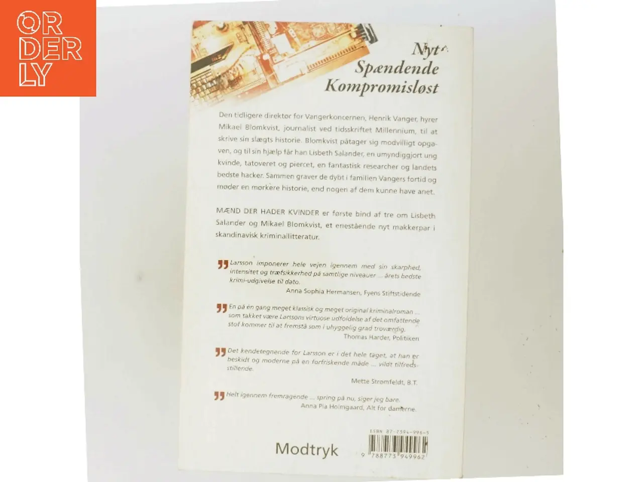 Billede 3 - Mænd der hader kvinder af Stieg Larsson (Bog)