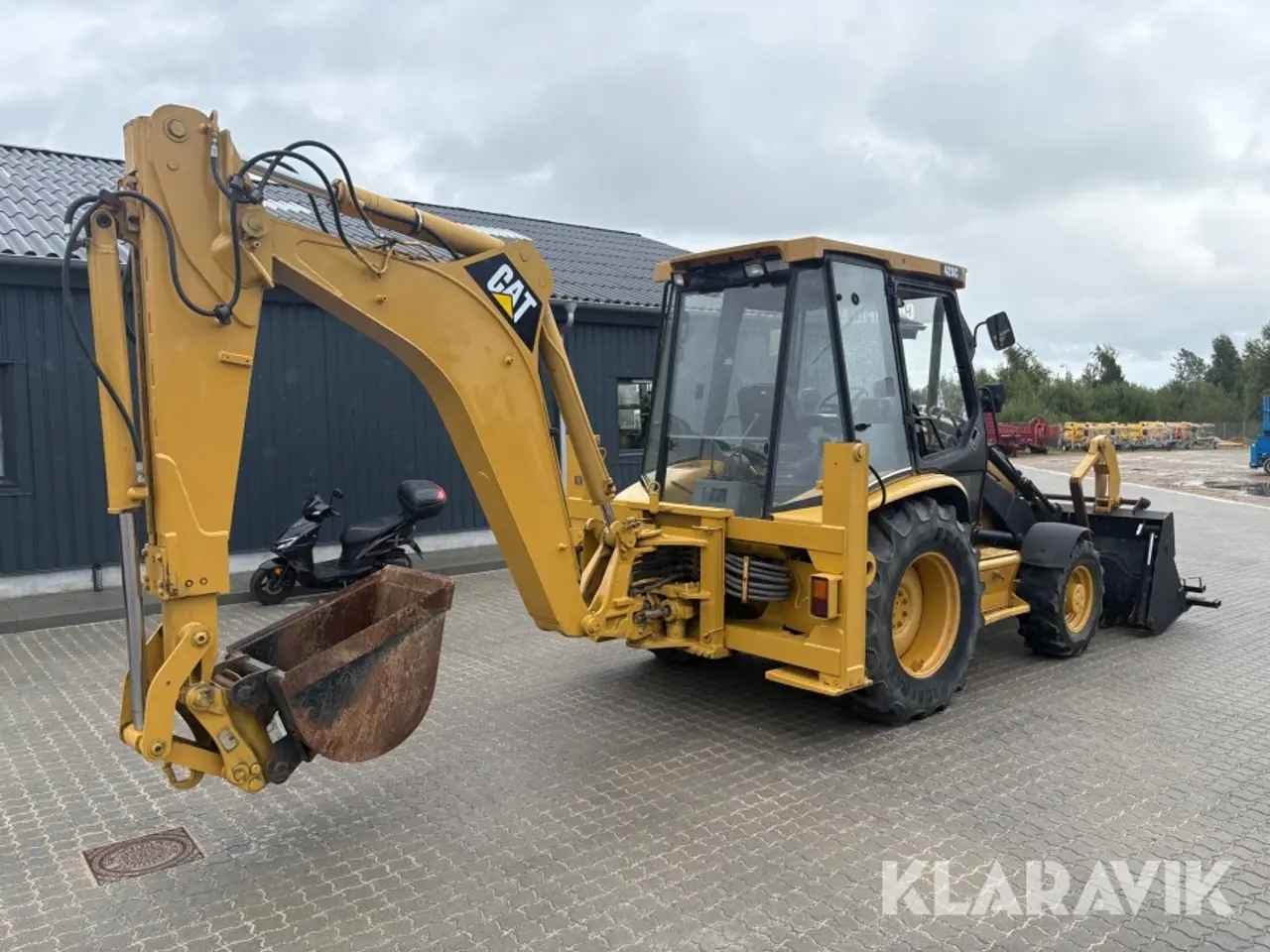 Billede 4 - Rendegraver Caterpillar 428C med tilbehør