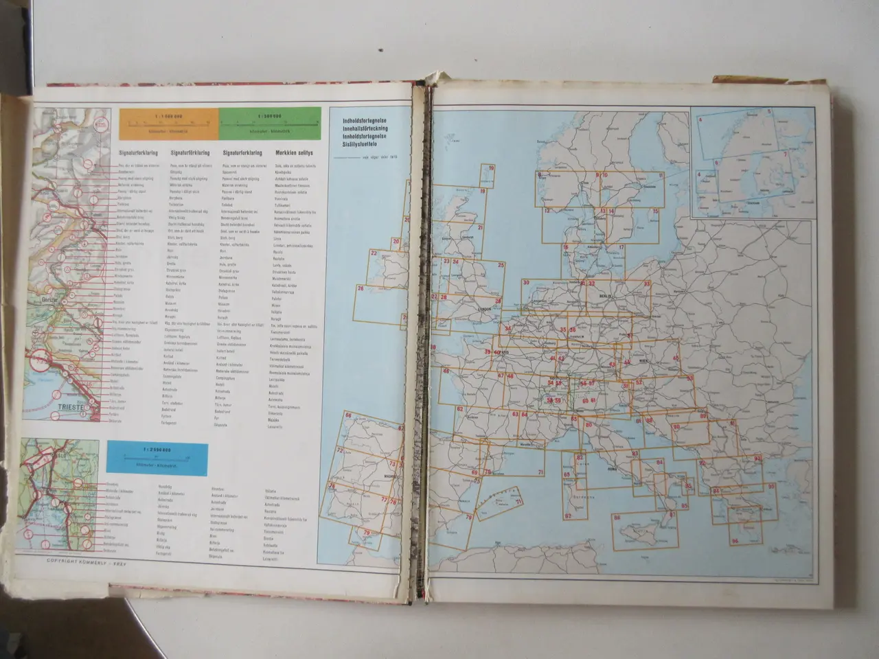 Billede 2 - Union bilatlas Europa (ældre vejkort over Europa)