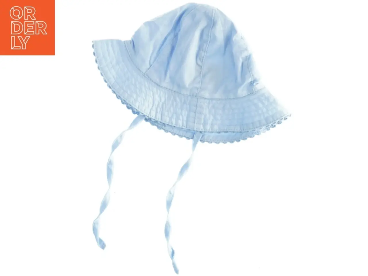 Billede 1 - Blå børnesolhat med bindebånd fra H&M (str. 62/68 )