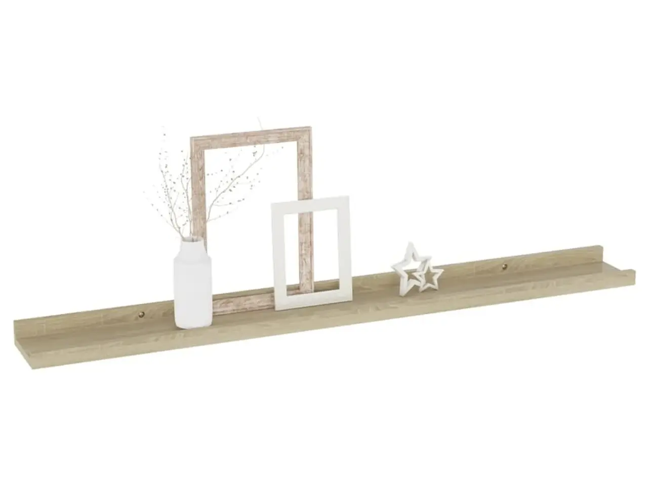 Billede 3 - Væghylder 4 stk. 80x9x3 cm sonoma-eg