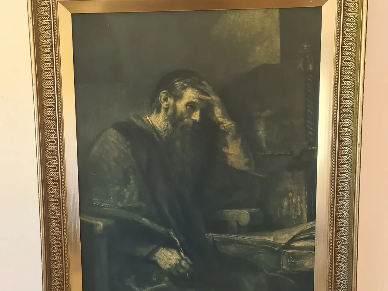 Billede 1 - Klassisk Rembrandt kunsttryk – "The Apostle Paul" 