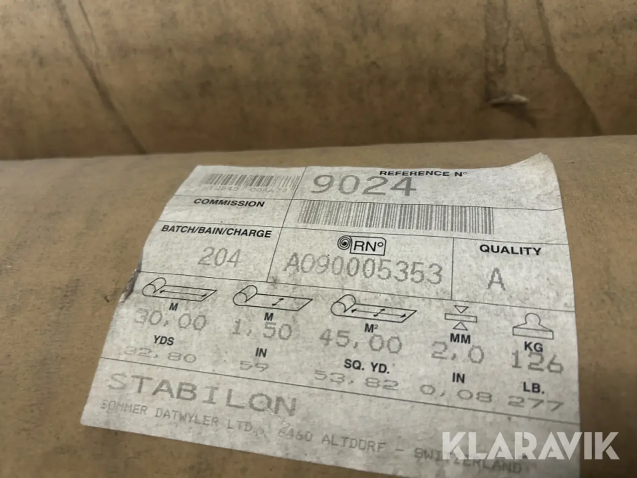 Billede 2 - Vinyl STABILON Blå 45m2
